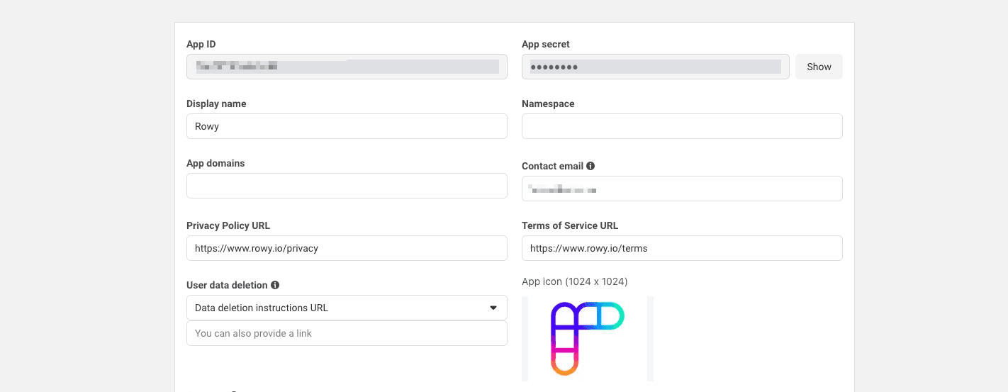App credentials