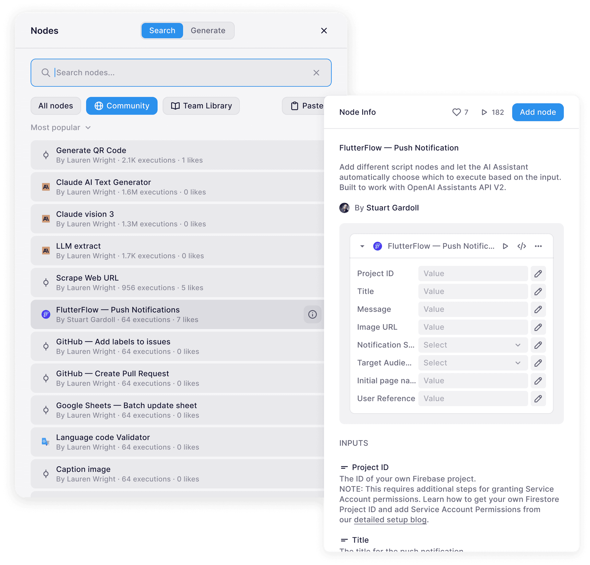 Community Nodes Explorer