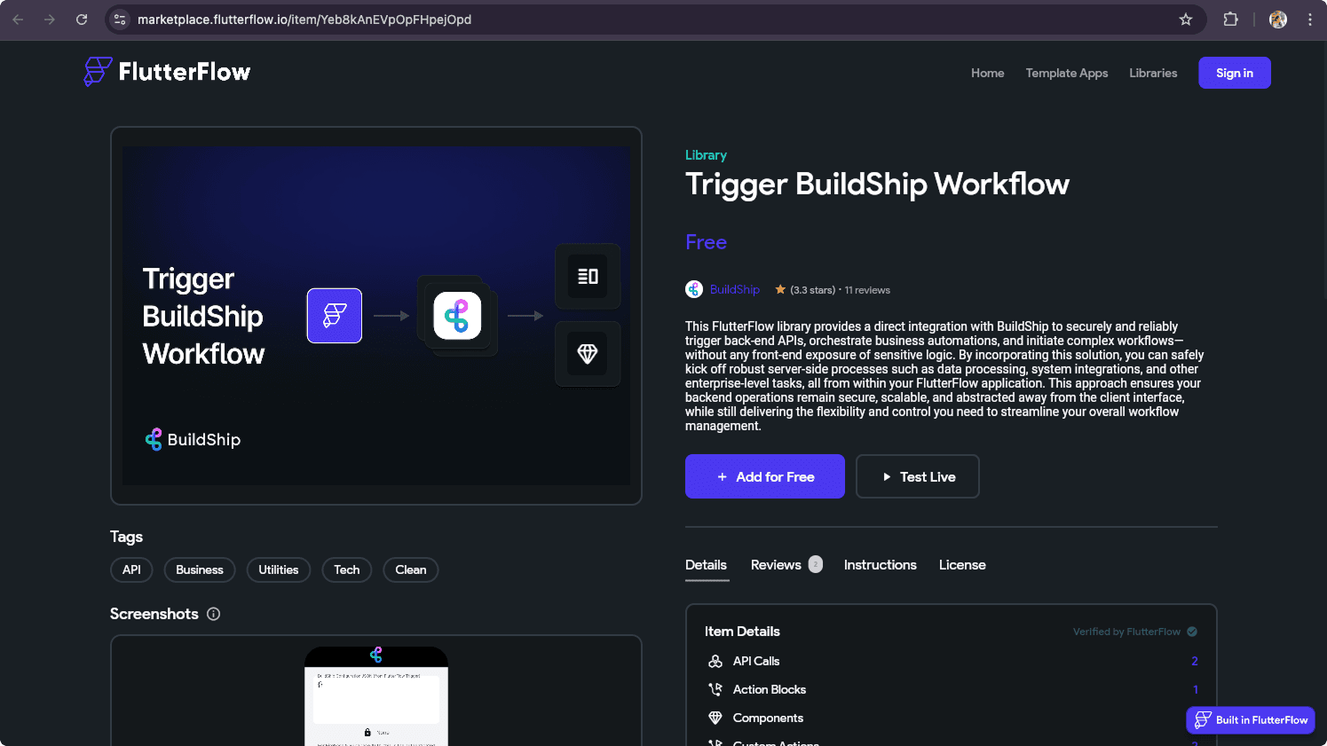 FlutterFlow Marketplace