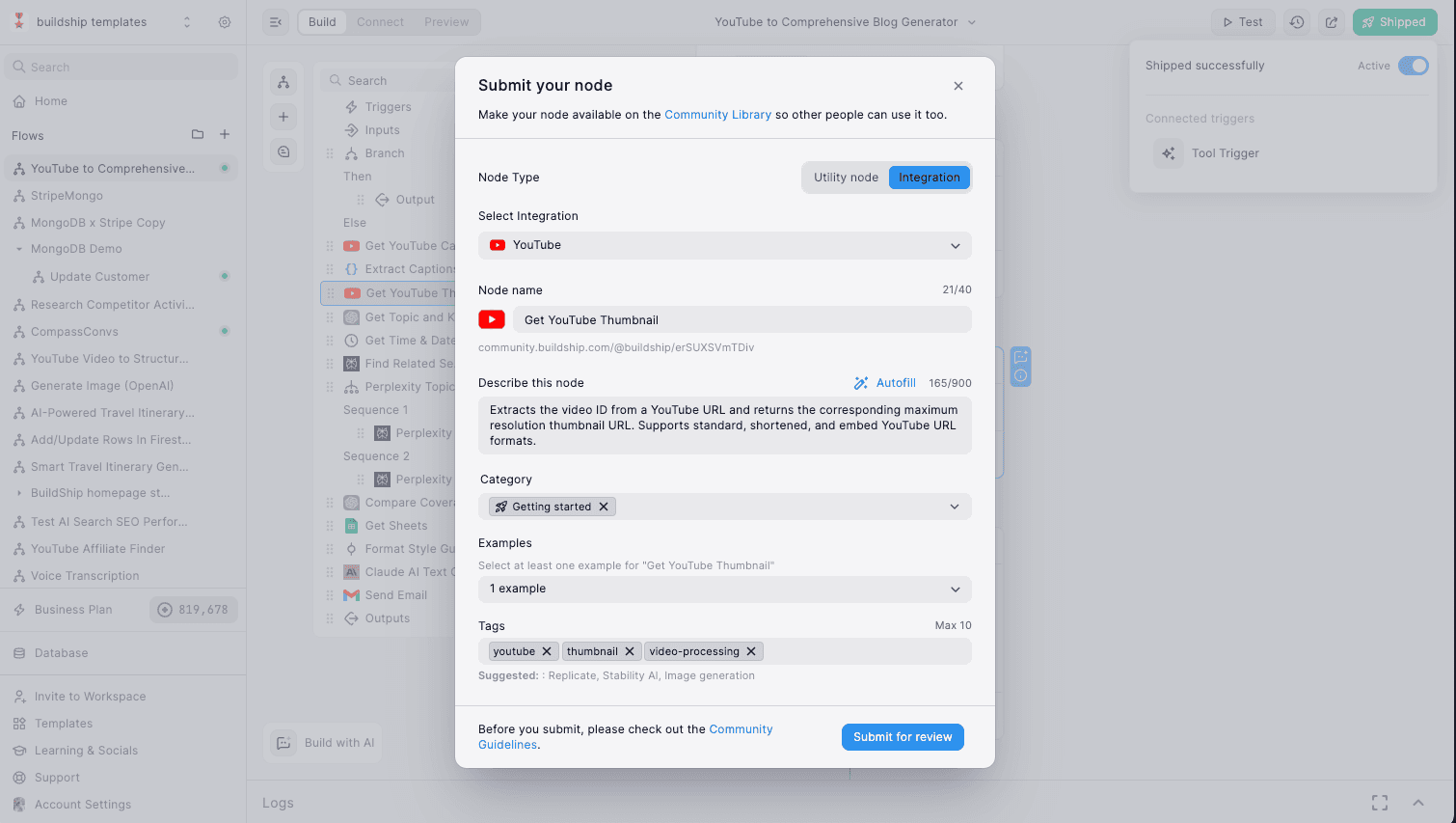Node Submission Form