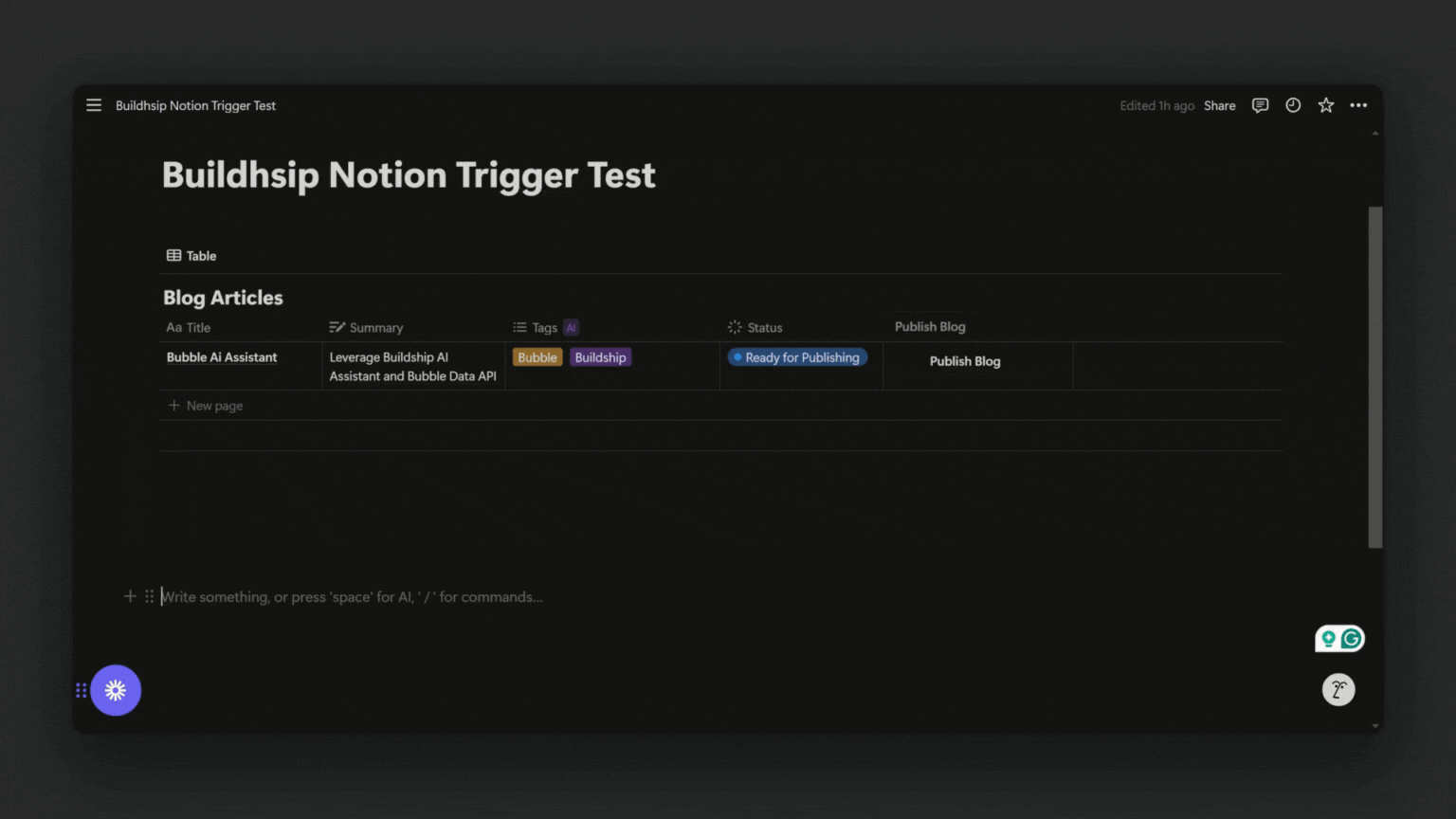 Notion Testing