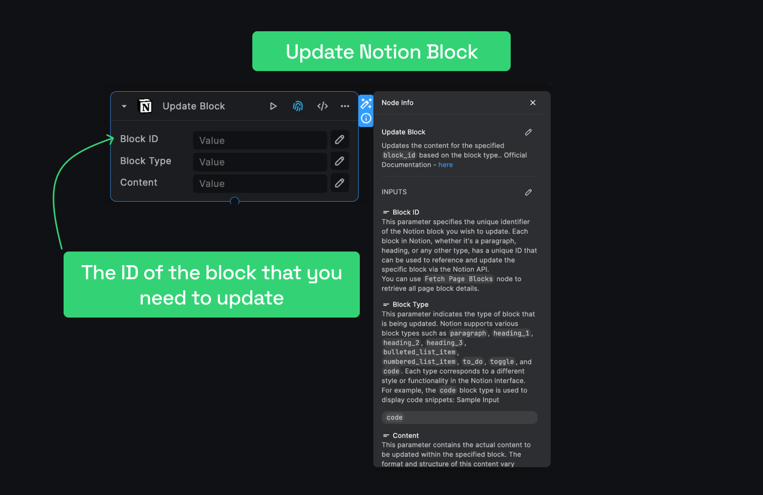Notion Update Block
