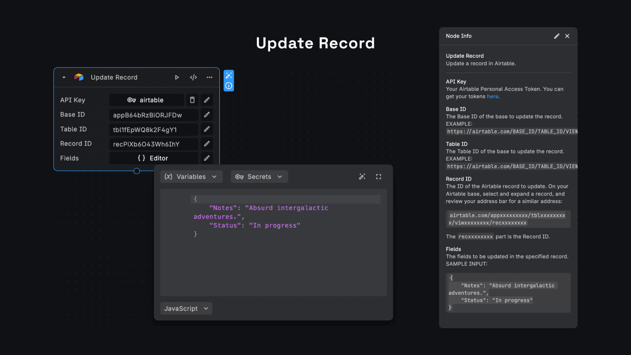 Update Record Node