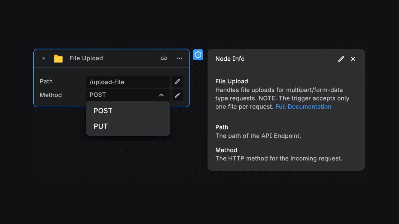 Rest API File Upload Trigger